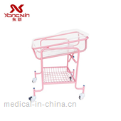 YX-B-2 Cheap Infant Hospital Bed  Baby Crib With wheels and basket