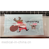 Wholesale disposable 3 layer medical mask Christmas pattern