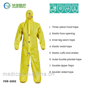 FD6-2002 Hooded Protective Coverall      Type 6 Coveralls     