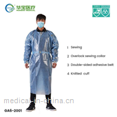 GA6-2001 Disposable Isolation Gown  Chemical Resistant Disposable Coveralls   